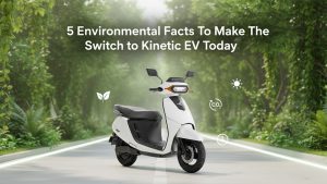 Kinetic EV scooter offering eco-friendly mobility benefits