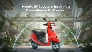 Kinetic DX and DX Plus electric scooters promoting eco-friendly travel