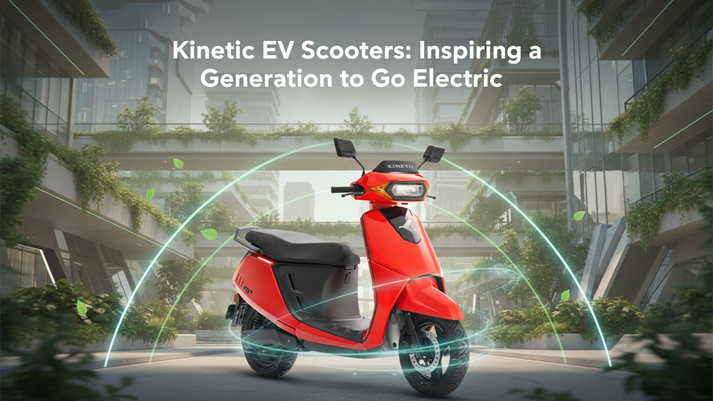 Kinetic DX and DX Plus electric scooters promoting eco-friendly travel