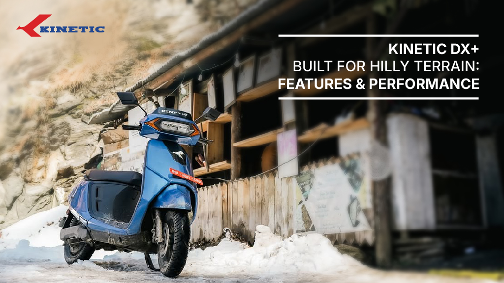 Kinetic DX+ electric scooter for hilly terrain