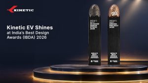 Kinetic EV wins IBDA 2026 for its design project & the excellence of its in-house design studio.